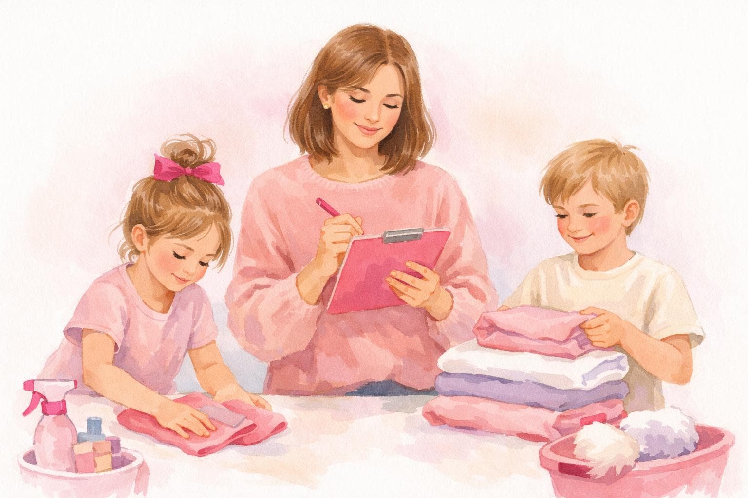 Housekeeping schedule for working moms: weekly and monthly template