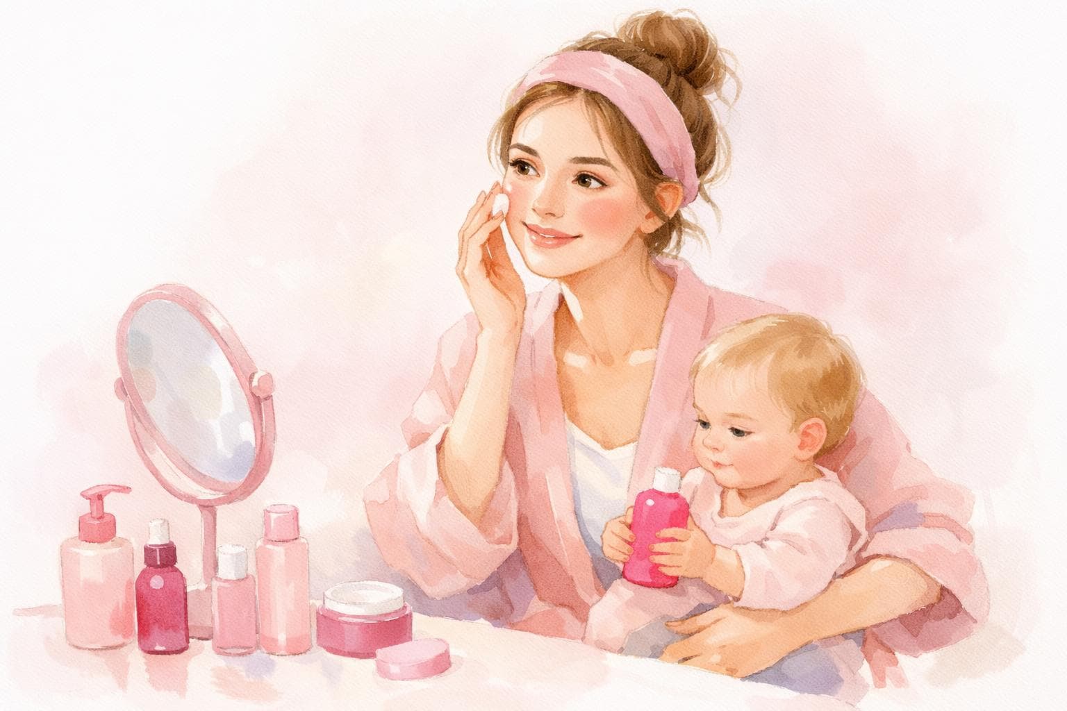 Mom skincare routine: 5-step minimum that survives a baby