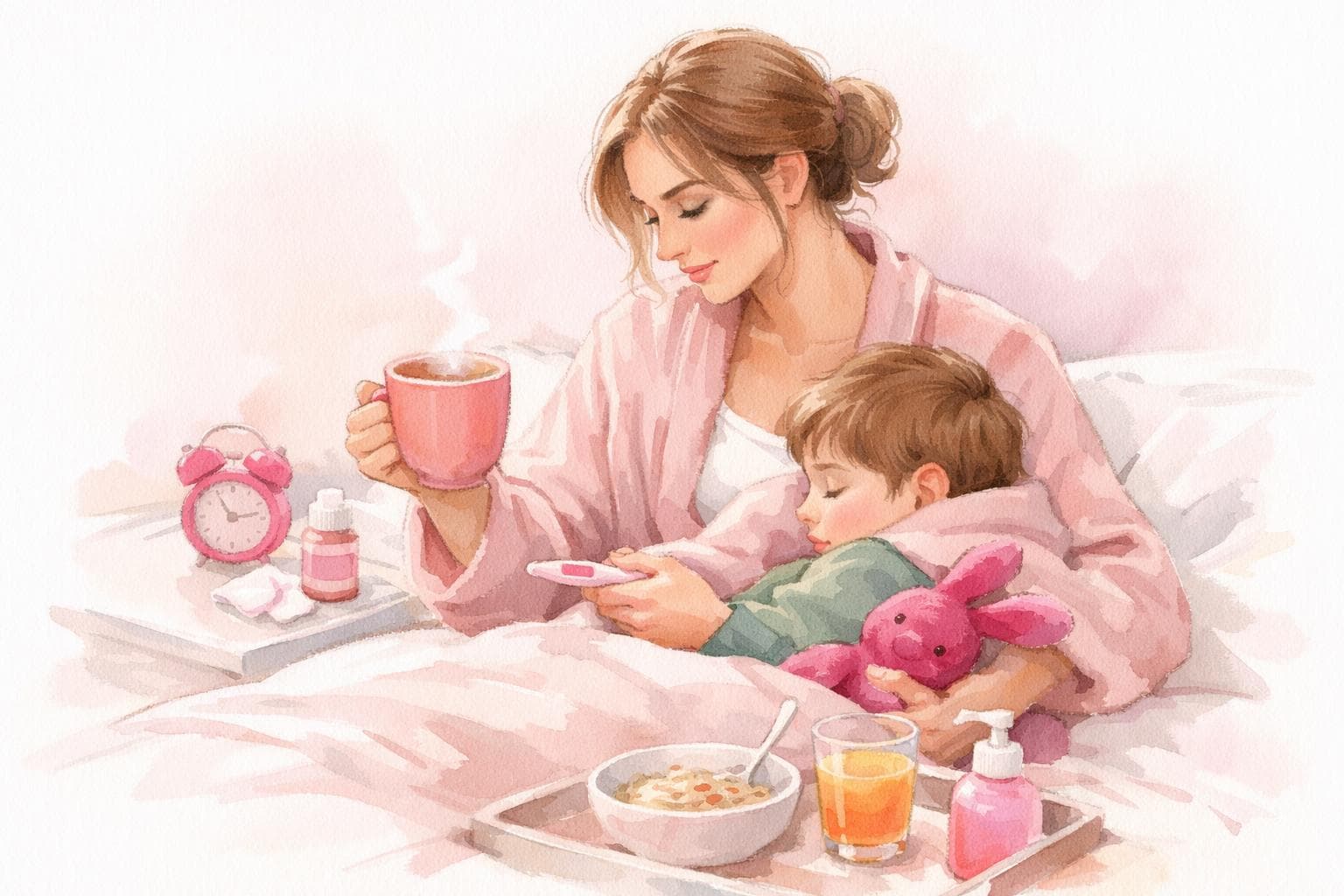Morning routine for moms that actually survives a sick kid