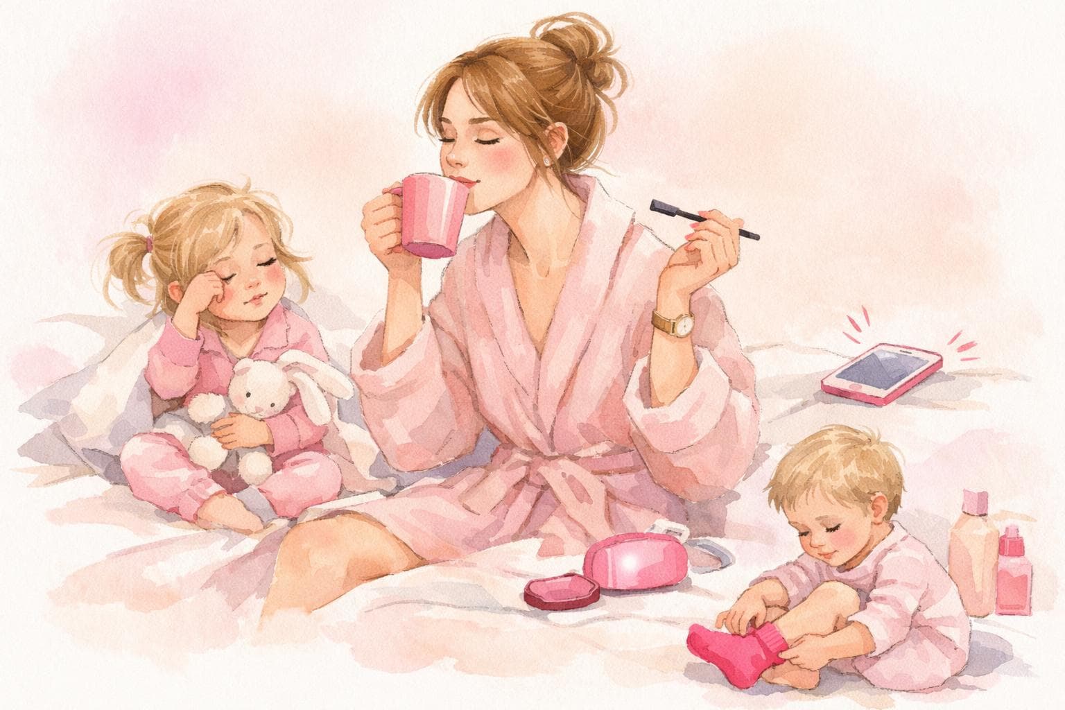 Morning routines for exhausted moms with actual times