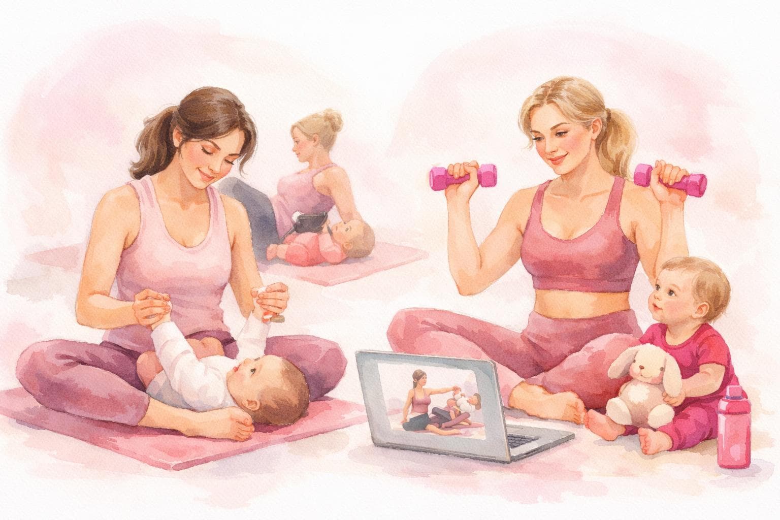 Postpartum exercise classes reviewed: in-person and online